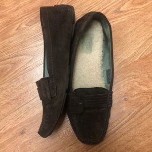 Ugg Brown Suede Moccasin Drivers